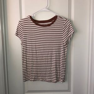 Brown and White Striped Soft & Sexy AE T-Shirt